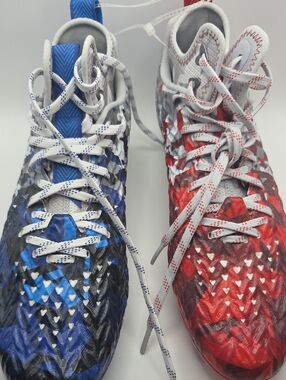 Under Armour UA Clone Blue & Red Textured Soccer Cleats - Pair